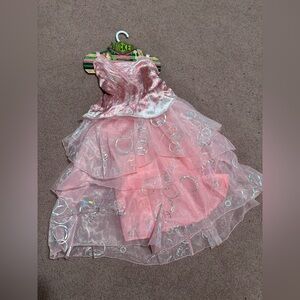 New 4 6 kids girls wicked Glenda dress costume pink princess Disney bubble